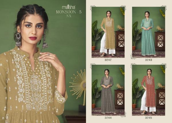 Maisha Monsoon 5 Nx Fancy Designer Kurti With Bottom Collection